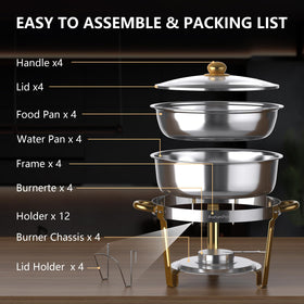 AurumPot chafing set ideal for weddings and large gatherings