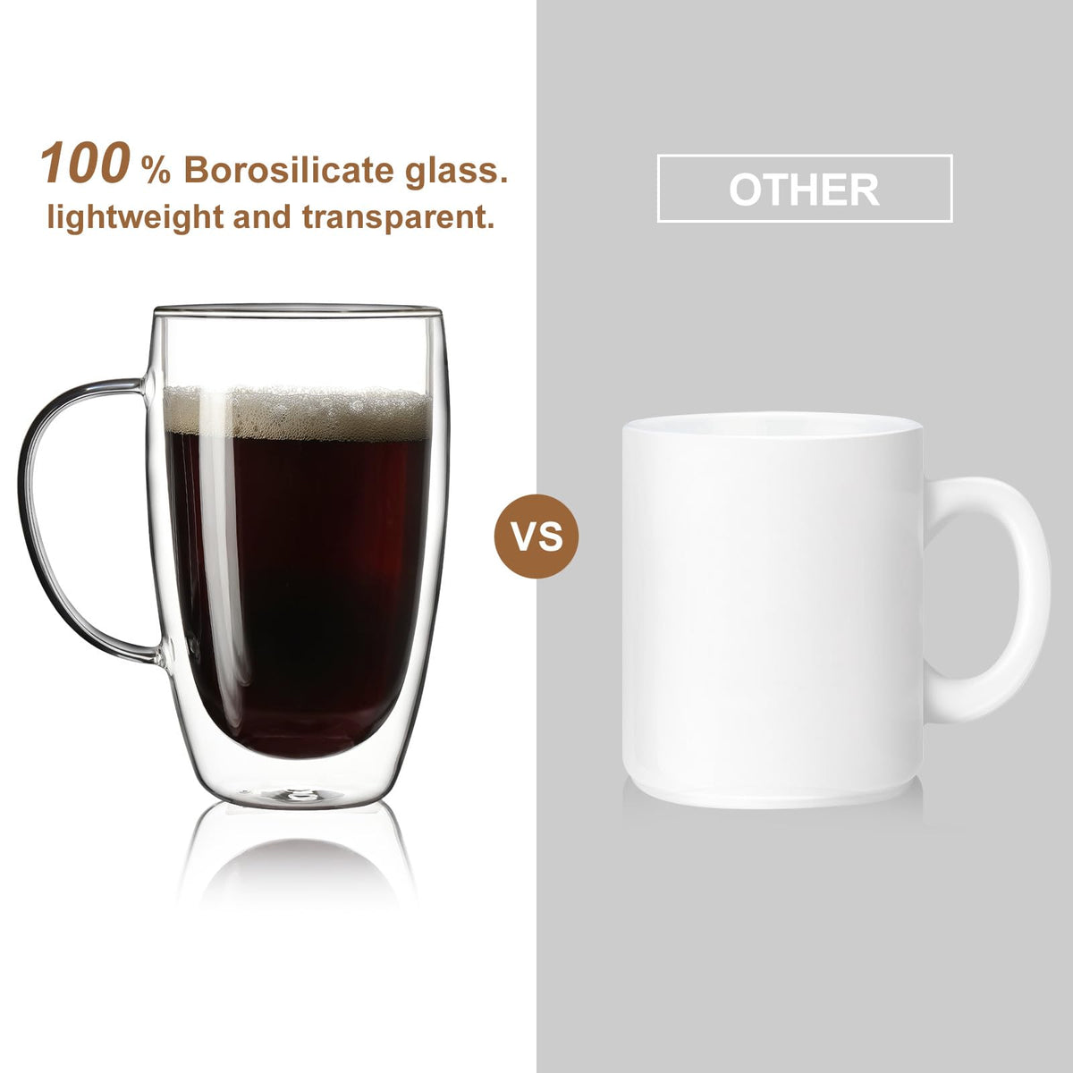 Aurzen curved-handle mug for comfortable daily use.