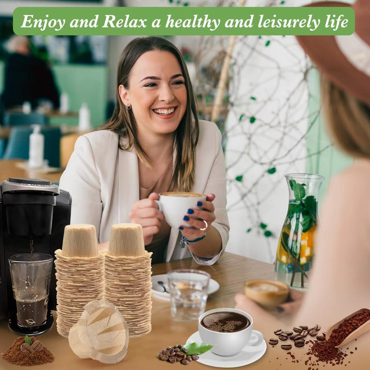 Aussen biodegradable filters support eco-friendly coffee habits and waste reduction.