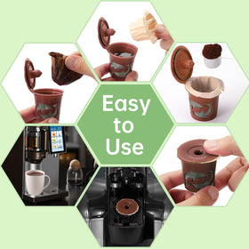Aussen easy-to-use filters with bottom-release design enable quick cleanup after brewing.