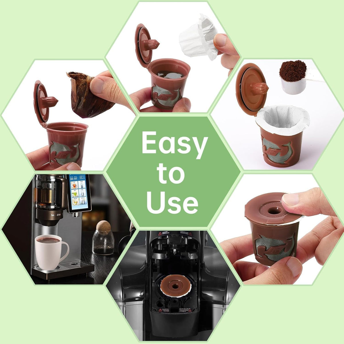Aussen Keurig cup filter insertion for quick setup