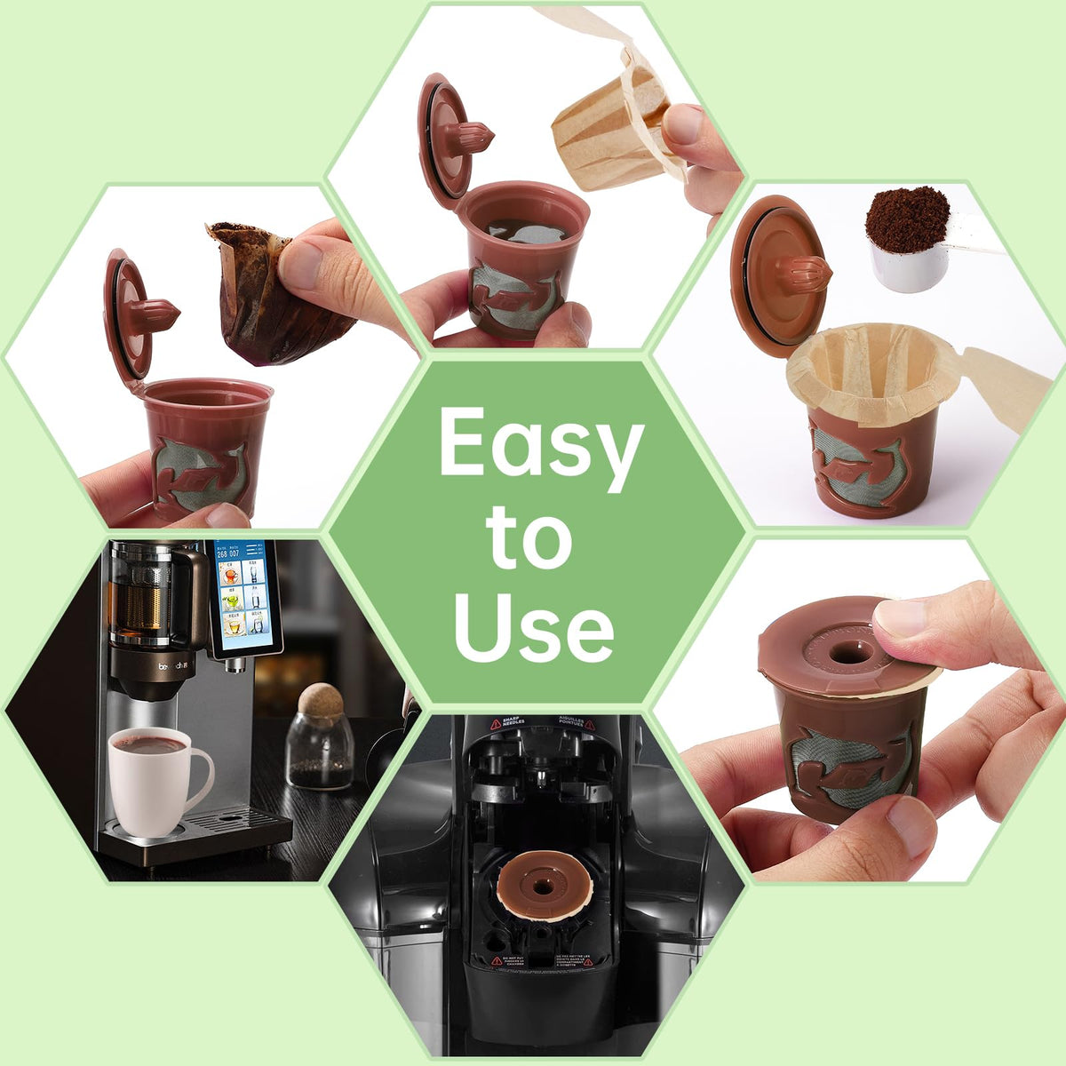 Aussen unbleached paper filter maintains flavor with steady flow.