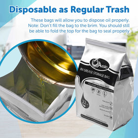 Aussio heavy-duty grease bags ready to handle hot oil safely.