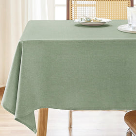 AUSSPVOCT Textured Tablecloth rectangle 52x70 with water resistant surface for dining