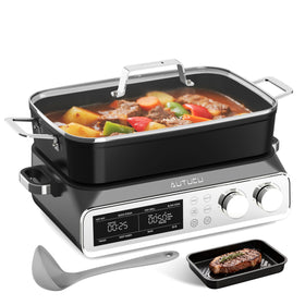 AUTUCU N21NA Pro slow cooker with 10-quart capacity for large batches