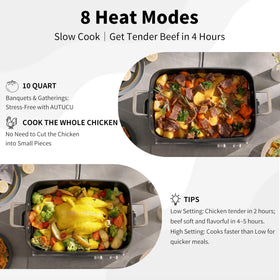 AUTUCU N21NA Pro slow cooker elegant, gift-ready design
