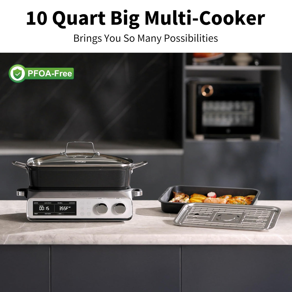 AUTUCU N21NA Pro slow cooker Ready-by feature enables precise finish times