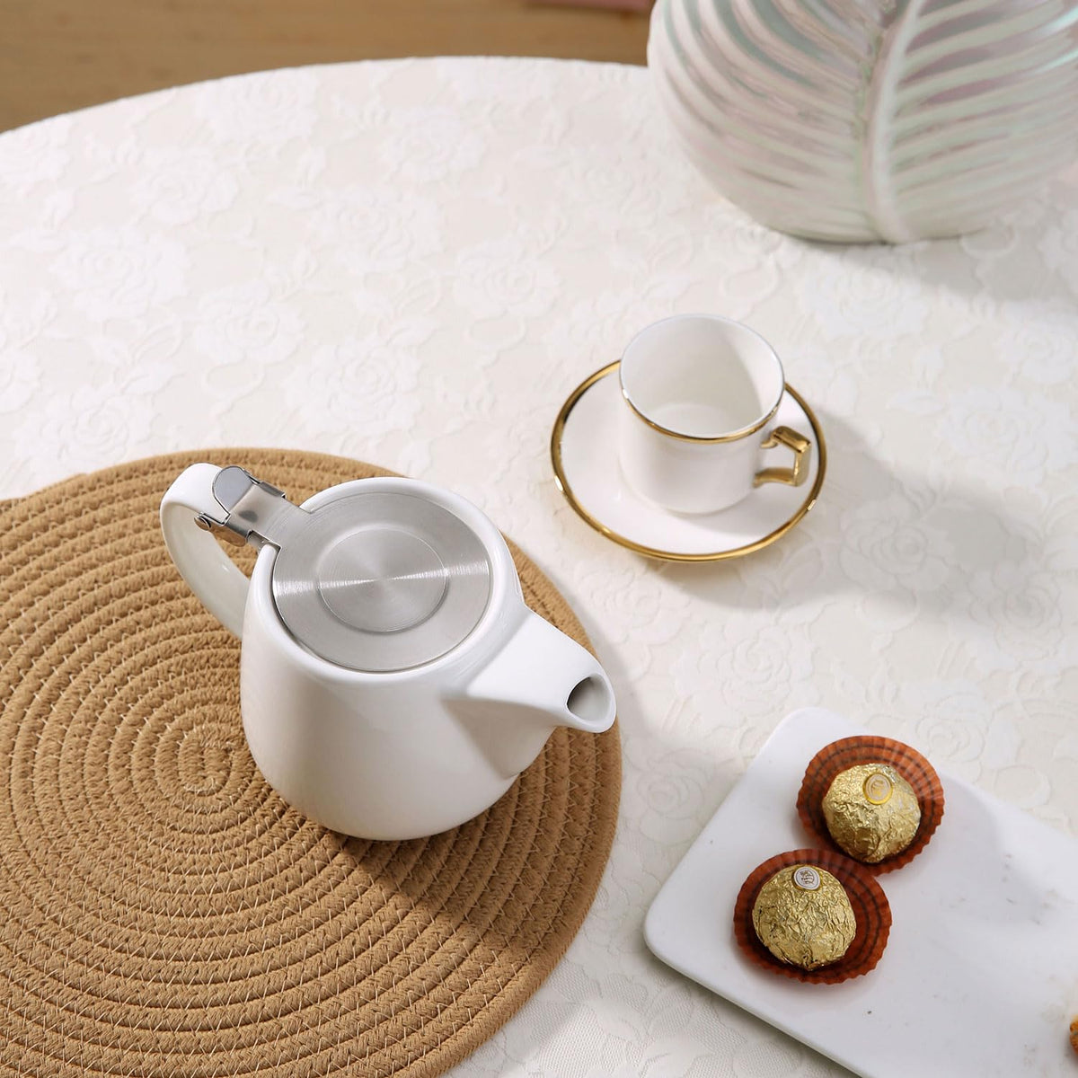 Auxmeware ceramic teapot gift-ready packaging for tea lovers