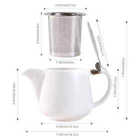 Auxmeware heat-resistant ceramic teapot keeps tea hot without warping