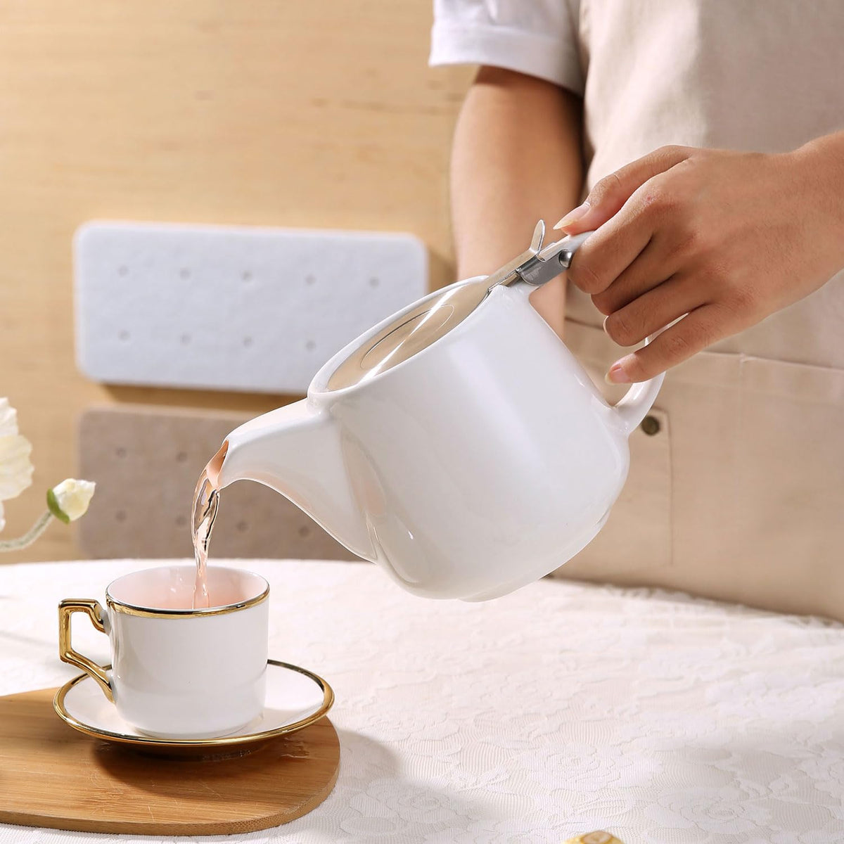 Auxmeware teapot dishwasher safe for easy cleaning