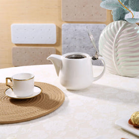 Auxmeware teapot sturdy porcelain construction with elegant design