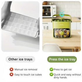 AUZUX space-saving freezer storage in green for small spaces