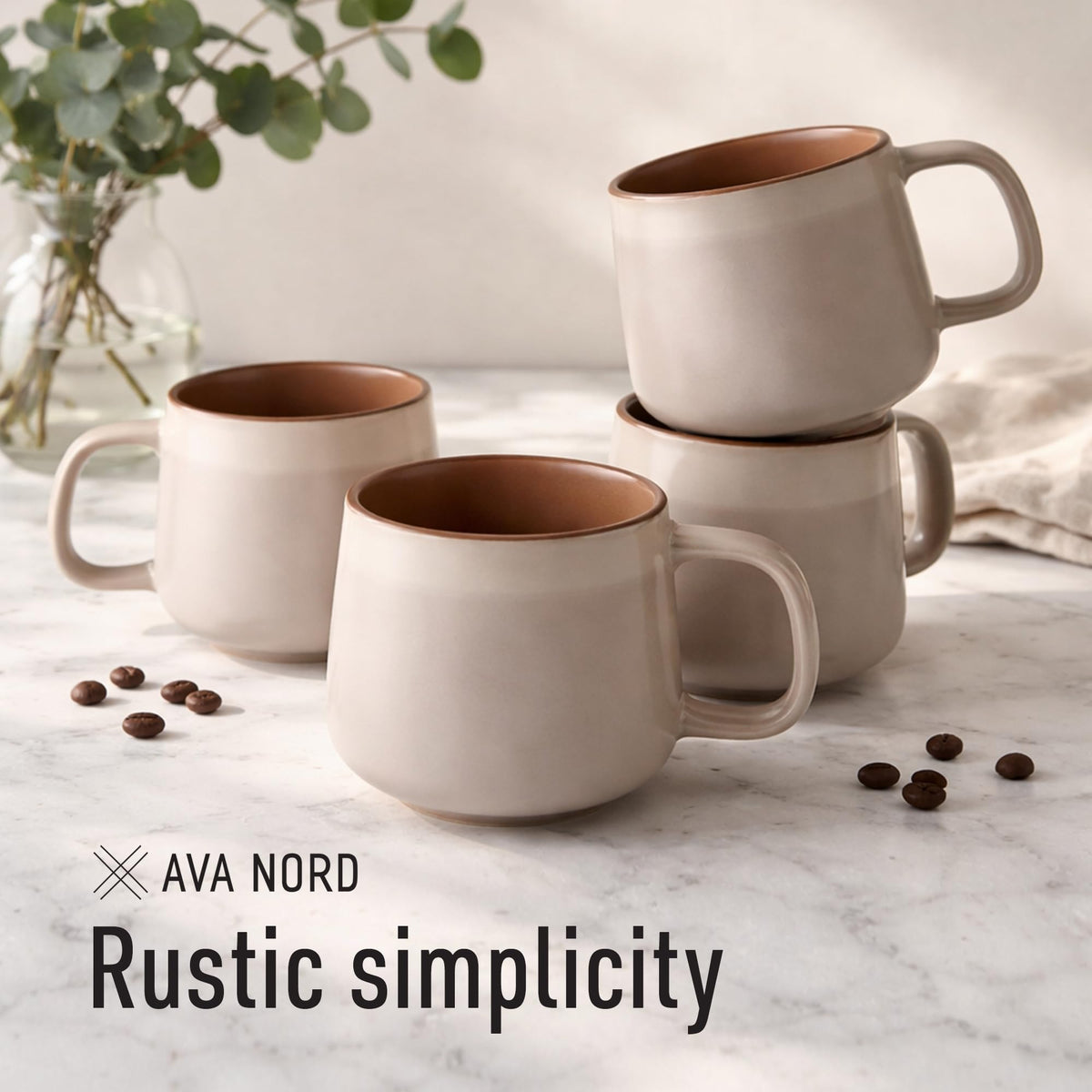 Neutral rose sand color complements many decors.