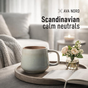 Ava Nord mug with comfortable handle ready for morning coffee