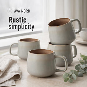 Ava Nord 8 oz mug on sturdy stoneware for daily use