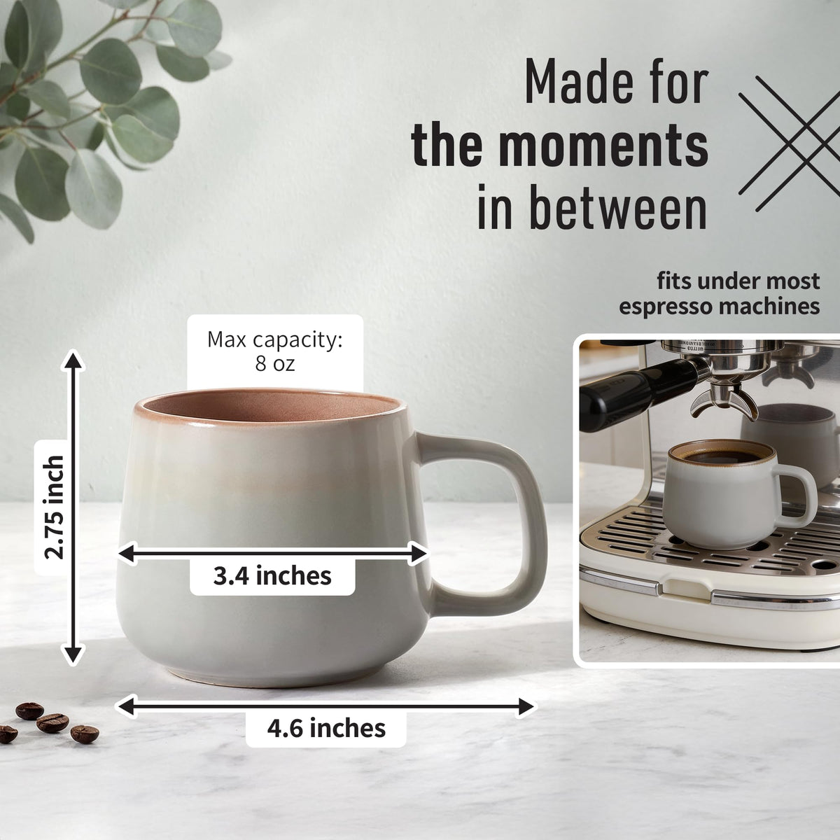 Ava Nord mug being held showing comfortable grip for easy sipping