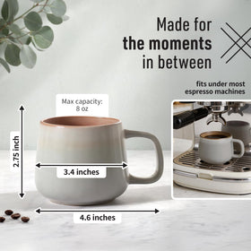 Ava Nord mug being held showing comfortable grip for easy sipping