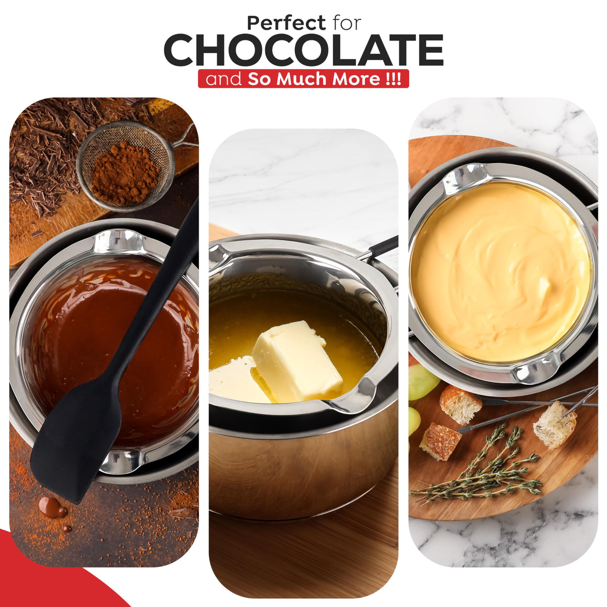 AVACRAFT chocolate melting setup shows smooth, controlled temperature melting.