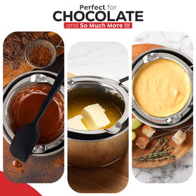 AVACRAFT chocolate melting setup shows smooth, controlled temperature melting.