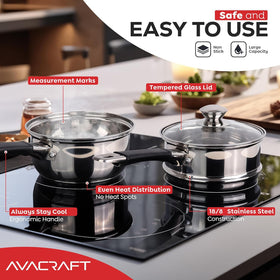 AVACRAFT stay-cool handles reduce heat exposure during use.
