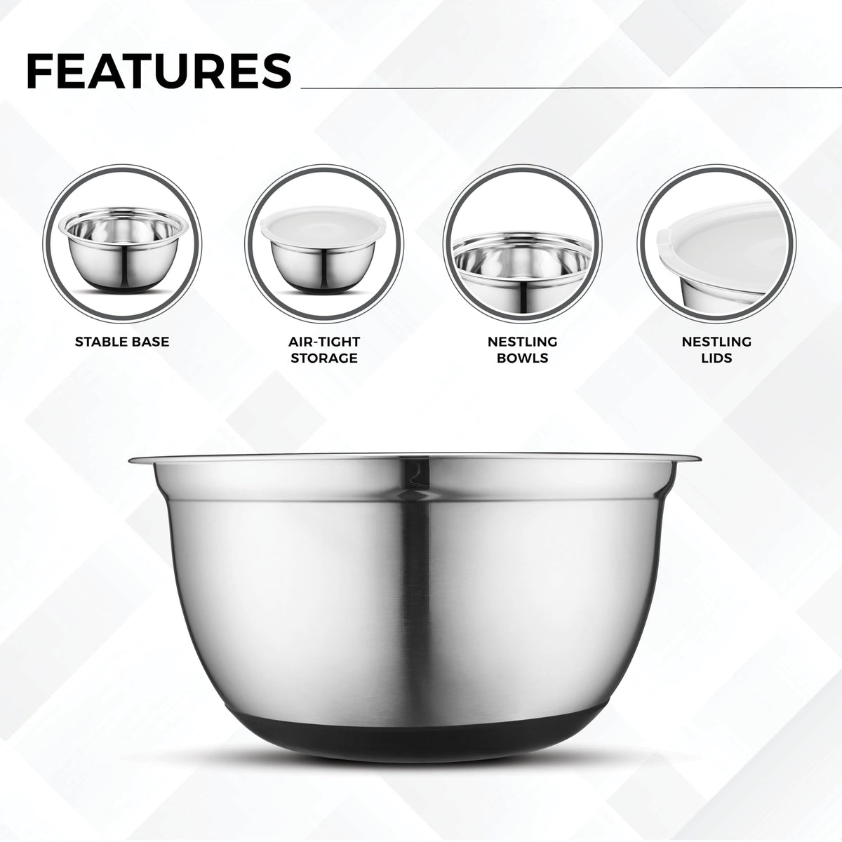 Avador 5-piece set covers everything from prep to storage with versatility.
