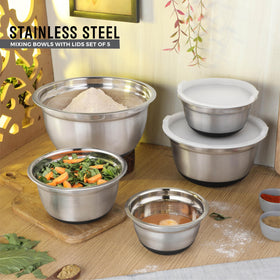 Avador bowls stack neatly to maximize kitchen counter and cabinet space.