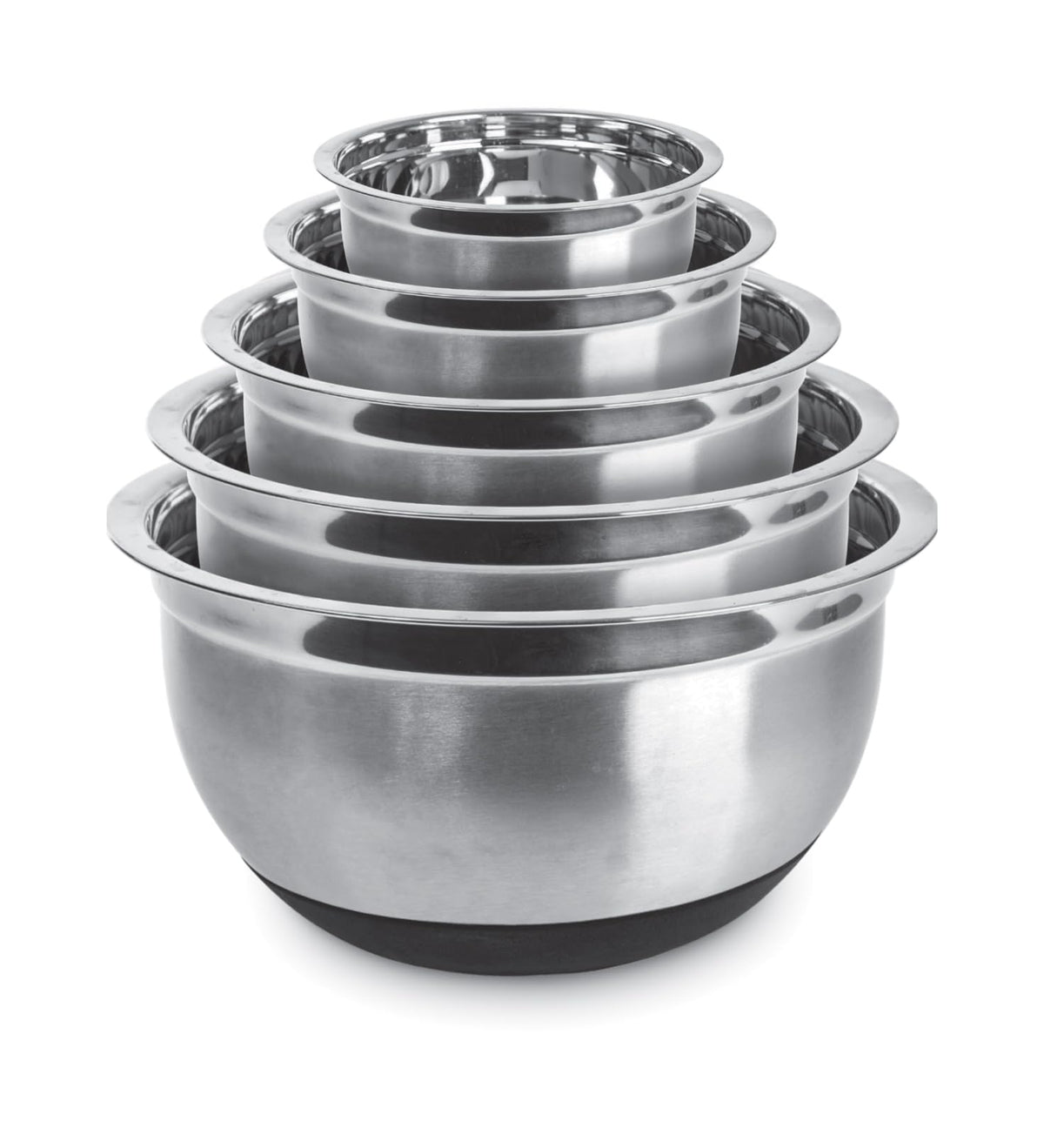Avador bowls with silicone non-slip bases prevent sliding during prep.