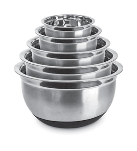 Avador bowls with silicone non-slip bases prevent sliding during prep.