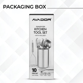 Avador dishwasher-safe tools ready for quick cleanup after meal prep.