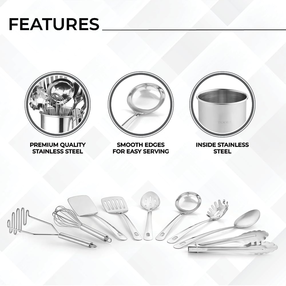 Avador heavy-duty stainless steel collection ideal for versatile cooking tasks.