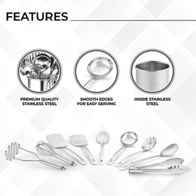 Avador heavy-duty stainless steel collection ideal for versatile cooking tasks.