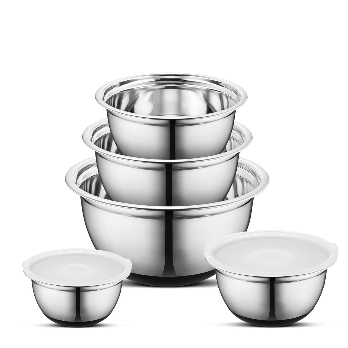 Avador nestable mixing bowls save cabinet space when not in use.