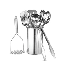 Avador Premium 10-piece set with holder on countertop for organized cooking.