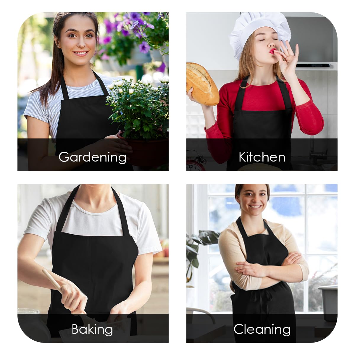 Avalon Kitchen black apron ideal for dishwashing and greasy meals.