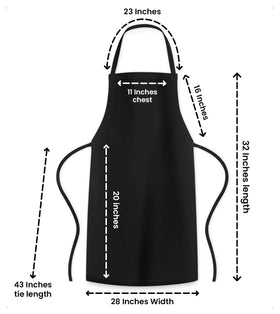 Avalon Kitchen black apron suited for painting and crafts.