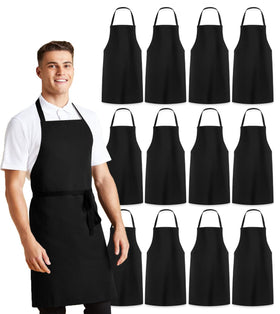 Avalon Kitchen black apron for women with no pockets protects clothes during home cooking