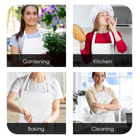 Avalon Kitchen white apron pack of 2, ideal for households or small kitchens.