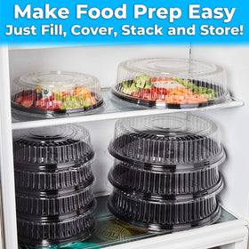 Avant Grub 12-inch deli trays with clear lids simplify party prep