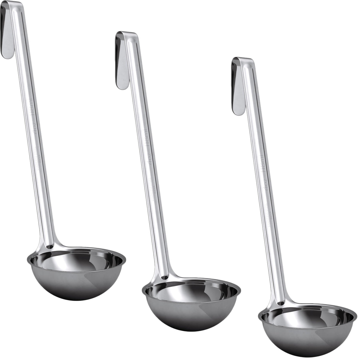 Avant Grub 4-ounce ladle dip shows precise soup portioning.