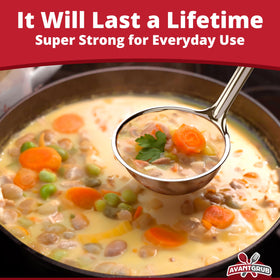Avant Grub 4oz ladle for soups and stews with controlled servings.