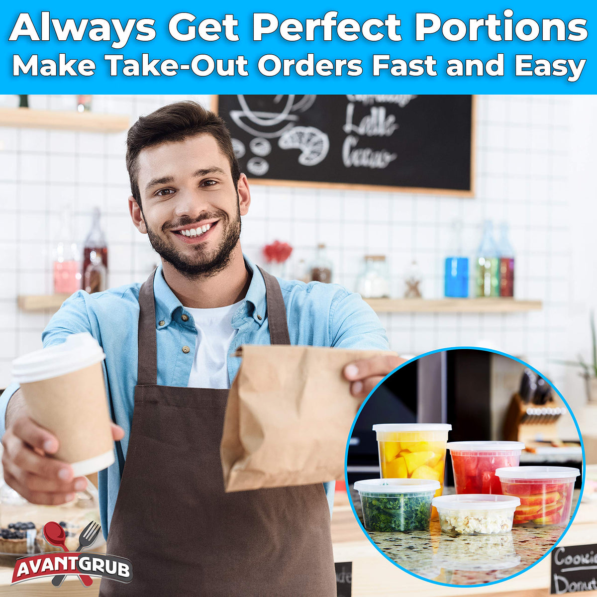 Avant Grub reusable storage suitable for pantry, fridge, and lunch prep.