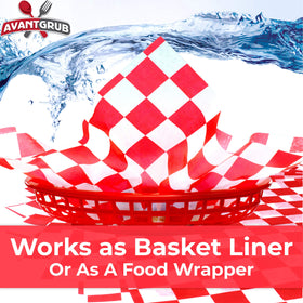 Avant Grub liner compatible with tape for labeling to-go orders.