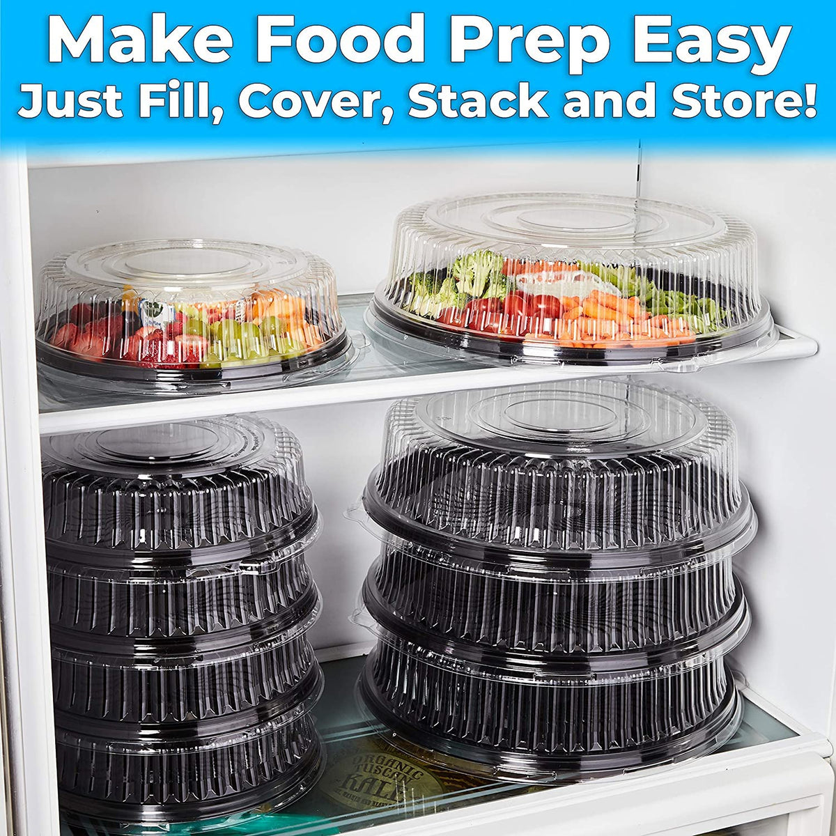Avant Grub round trays perfect for cheese, meat, and dessert platters.