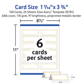 Avery 35701 micro-perforated edges enable easy separation after printing