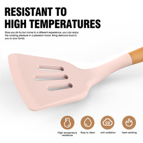 AVGPD spatula and spoon tools, heat resistant up to 446°F.