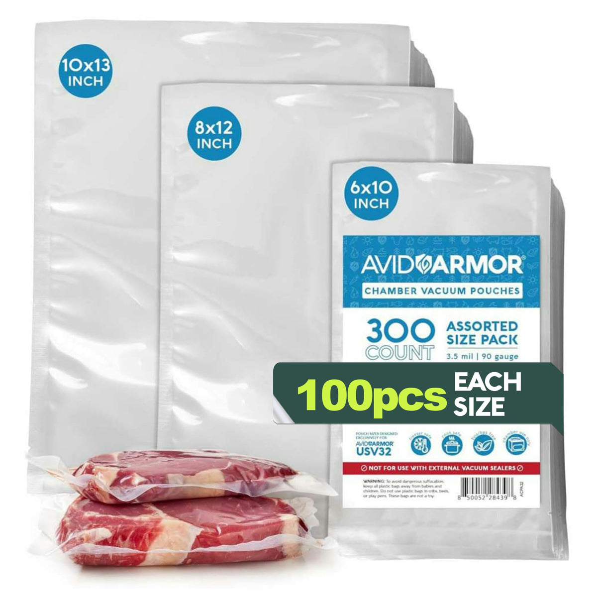 Avid Armor 6x10 inch bag by Avid Armor for airtight sealing and freezer storage.