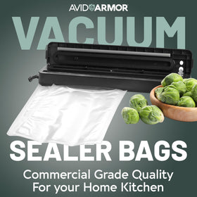 Avid Armor BPA-free vacuum bags close-up shows durable material.