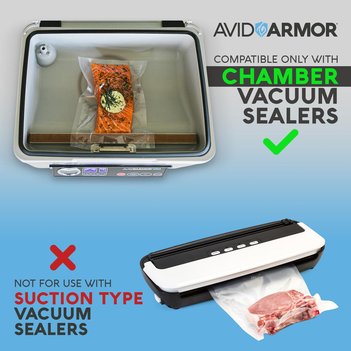 Avid Armor chamber pouch 11x10 suited for larger cuts and meals.