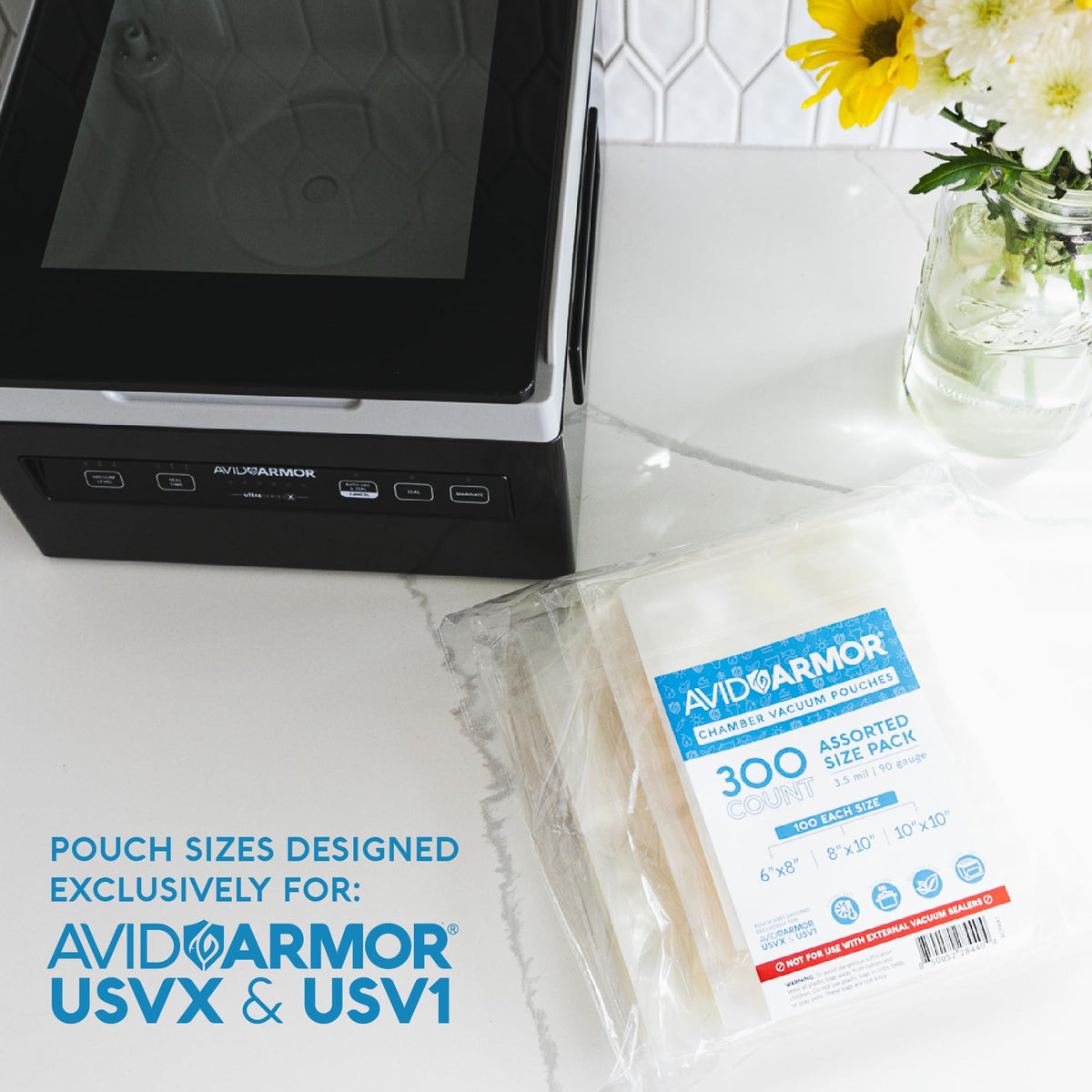 Avid Armor 8x10 pouch ready for sous vide and freezing