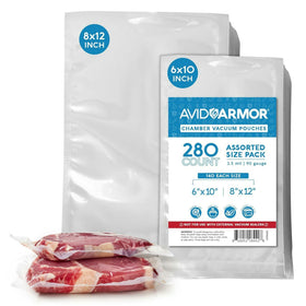 Avid Armor chamber vacuum sealer bags 6x10 inch pack for efficient meal prep and freezing